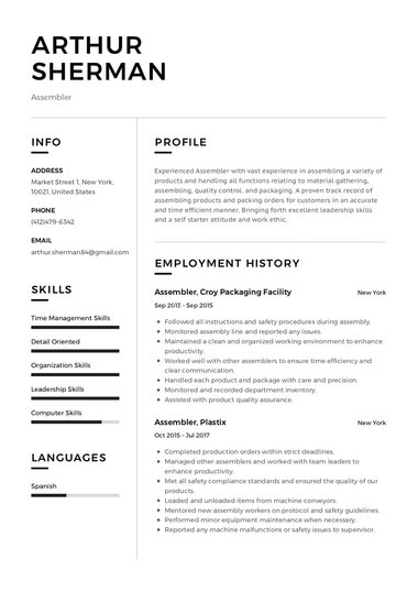 Model de CV Clean Modern