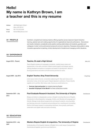 Model de CV Minimalist Simplu