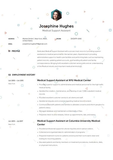 Model de CV Confetti Creativ